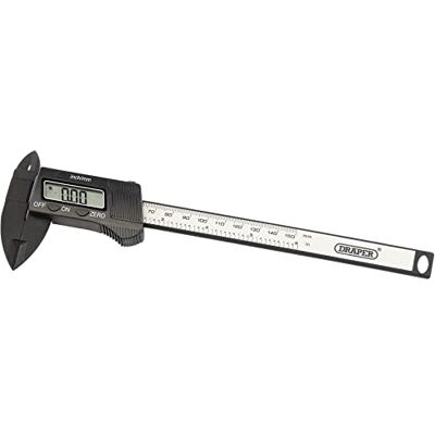 Draper 150mm Or 6" Carbon Fibre Digital Caliper Gauge. Draper 150mm Or 6" Carbon Fibre Digital Caliper Gauge.