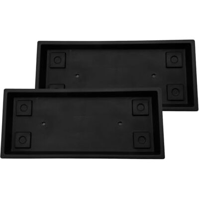 The HC Companies , Vassoio per piante rettangolare veneziano, in plastica leggera, vassoio antigoccia per piante per uso interno ed esterno (44,5 cm, nero, confezione da 2) The HC Companies , Vassoio per piante rettangolare veneziano, in plastica leggera, vassoio antigoccia per piante per uso interno ed esterno (44,5 cm, nero, confezione da 2)