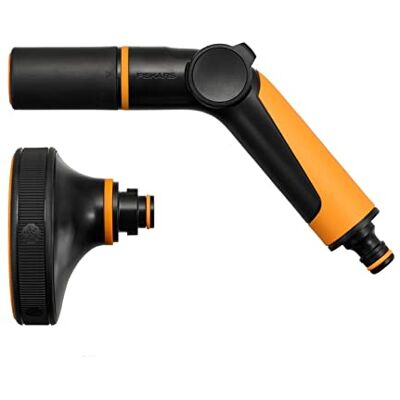 Fiskars Set per Innaffiare, 2 Pezzi, Pistola a Spruzzo, 2 Funzioni Fiskars Set per Innaffiare, 2 Pezzi, Pistola a Spruzzo, 2 Funzioni
