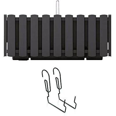 Prosperplast Boardee Fencycase DDEF400W-S433 Balconiera balcone box con Sospensione Sistema di Irrigazione Fioriera (Antracite, 380 mm) Prosperplast Boardee Fencycase DDEF400W-S433 Balconiera balcone box con Sospensione Sistema di Irrigazione Fioriera (Antracite, 380 mm)