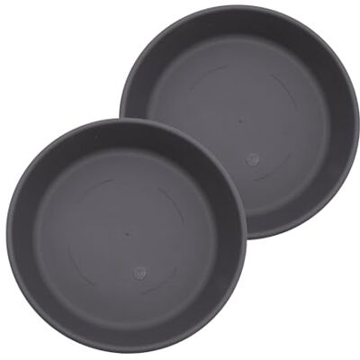The HC Companies Sottovaso Rotondo Classico, in plastica, 35,6 cm, Grigio Caldo The HC Companies Sottovaso Rotondo Classico, in plastica, 35,6 cm, Grigio Caldo