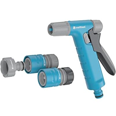 Cellfast Pistola Da Giardino Spruzzatore Set Irrigazione Giardino Con Flusso D'Acqua Controllabile Per Prato Fiori Piante Connessione Rapida Connessione Hydron cellPRO 1/2" 5/8 Cellfast Pistola Da Giardino Spruzzatore Set Irrigazione Giardino Con Flusso D'Acqua Controllabile Per Prato Fiori Piante Connessione Rapida Connessione Hydron cellPRO 1/2" 5/8