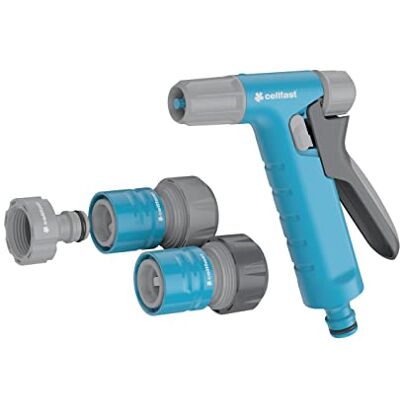 Cellfast Lancia A Spruzzo Set Con Flusso D'Acqua Controllabile Per Prato Fiori Piante Collegamento Rapido Connessione Hydron cellPRO 3/4 Cellfast Lancia A Spruzzo Set Con Flusso D'Acqua Controllabile Per Prato Fiori Piante Collegamento Rapido Connessione Hydron cellPRO 3/4