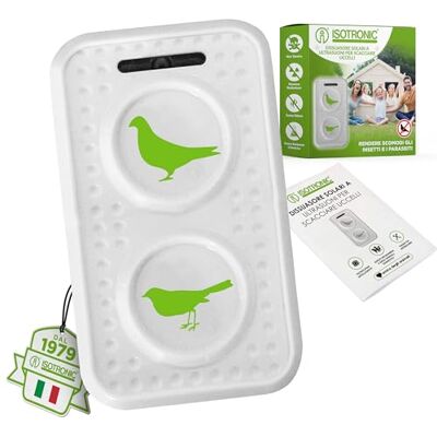 ISOTRONIC Repellente ultrasuoni piccioni passeri gabbiani corvi 50 m² (1) ISOTRONIC Repellente ultrasuoni piccioni passeri gabbiani corvi 50 m² (1)