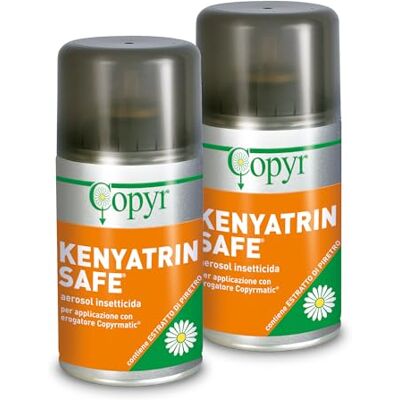 COPYR Kenyatrin Safe Insetticida Antizanzare, Mosche e Insetti Volanti, 2 Bombole 250ml, Piretro Insetticida Biologico Repellente Zanzare Professionale Casa, Ho.Re.Ca., Settore Pubblico, Sanitario COPYR Kenyatrin Safe Insetticida Antizanzare, Mosche e Insetti Volanti, 2 Bombole 250ml, Piretro Insetticida Biologico Repellente Zanzare Professionale Casa, Ho.Re.Ca., Settore Pubblico, Sanitario
