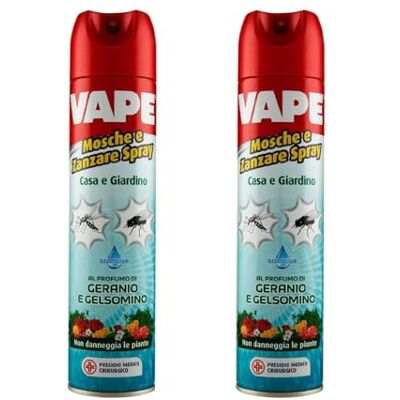 VAPE Insetticida Repellente Spray Anti Zanzare, Vespe e Cimici ( Mosche Zanzare Spray Casa&Giardino, 2) VAPE Insetticida Repellente Spray Anti Zanzare, Vespe e Cimici ( Mosche Zanzare Spray Casa&Giardino, 2)