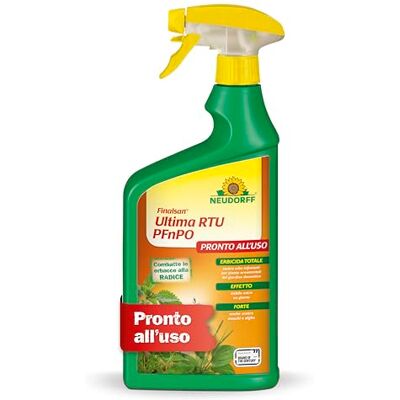 Neudorff Finalsan Ultima RTU PFnPO – Diserbante totale contro erbacce, erbe, alghe e muschi. Visibilmente efficace in un giorno. Pronto all’uso, 1 litro Neudorff Finalsan Ultima RTU PFnPO – Diserbante totale contro erbacce, erbe, alghe e muschi. Visibilmente efficace in un giorno. Pronto all’uso, 1 litro