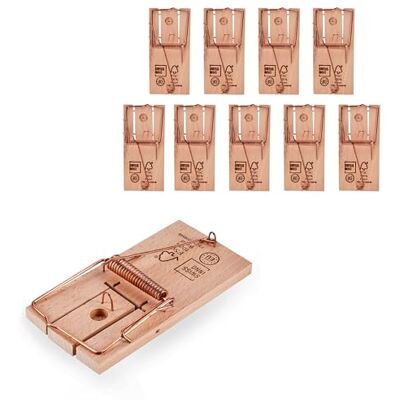 SWISSINNO Trappola per Topi in Legno Classic – Set da 10 – Legno di Faggio FSC – Efficacia Comprovata e Senza Veleno – Prodotto in Europa SWISSINNO Trappola per Topi in Legno Classic – Set da 10 – Legno di Faggio FSC – Efficacia Comprovata e Senza Veleno – Prodotto in Europa