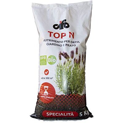 CIFO Top N Concime Prato Orto e Giardino con Azoto e Sostanze Nutritive, Concime Granulare Lenta Cessione per Nutrizione Costante ed Equilibrata, Promuove la Crescita Piante, Bio, Made in Italy, 5kg CIFO Top N Concime Prato Orto e Giardino con Azoto e Sostanze Nutritive, Concime Granulare Lenta Cessione per Nutrizione Costante ed Equilibrata, Promuove la Crescita Piante, Bio, Made in Italy, 5kg