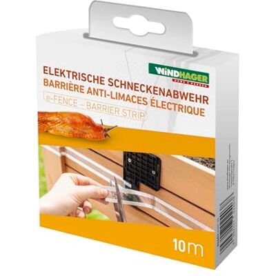 Windhager Difesa elettrica lumache e-Fence 10 m Anti lumache per orto, Nastro di lumache, Repellente per lumache Elettrico, barriera lumache innocuo per l'Uomo e Gli Animali Windhager Difesa elettrica lumache e-Fence 10 m Anti lumache per orto, Nastro di lumache, Repellente per lumache Elettrico, barriera lumache innocuo per l'Uomo e Gli Animali