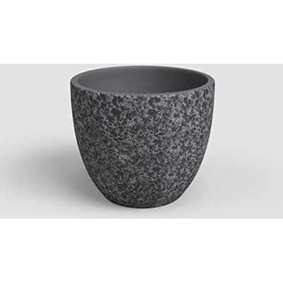 Artevasi Héstia Vaso, Vaso da fiori, Vaso decorativo, Struttura complessa, Ceramica fatta a mano, Antracite, 17cm Artevasi Héstia Vaso, Vaso da fiori, Vaso decorativo, Struttura complessa, Ceramica fatta a mano, Antracite, 17cm