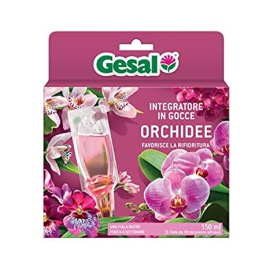 GESAL Nutrimento in Gocce per Orchidee, 1 Mese di Efficacia, Pronto all’uso, 150 ml (5 Fiale da 30 ml) GESAL Nutrimento in Gocce per Orchidee, 1 Mese di Efficacia, Pronto all’uso, 150 ml (5 Fiale da 30 ml)