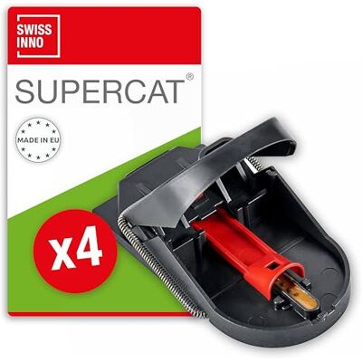 SWISSINNO Trappola per Topi PRO – 4 Trappole con Esca per Topi SuperCat SWISSINNO Trappola per Topi PRO – 4 Trappole con Esca per Topi SuperCat