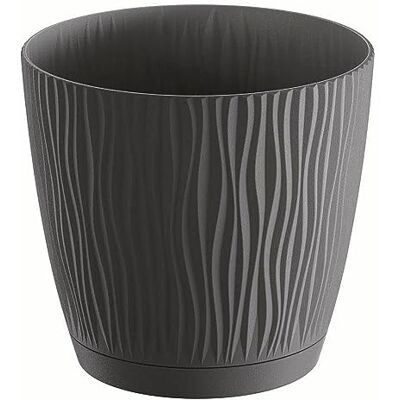 Prosperplast Vaso da fiori 1,6L Sandy P 14,9x14,9x13,9 cm, Antracite Prosperplast Vaso da fiori 1,6L Sandy P 14,9x14,9x13,9 cm, Antracite