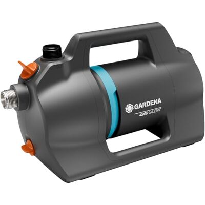 Gardena Pompa da giardino 4200 Silent: Pompa per irrigazione molto silenziosa e innovativa, portata 4200 l/h, motore da 600 W, 3,9 bar, impermeabile, a risparmio energetico (9054-20) Gardena Pompa da giardino 4200 Silent: Pompa per irrigazione molto silenziosa e innovativa, portata 4200 l/h, motore da 600 W, 3,9 bar, impermeabile, a risparmio energetico (9054-20)