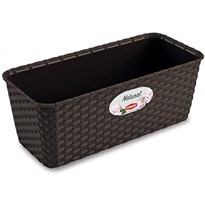 Stefanplast FIORIERA NATURAL 30cm MOKA CON RISERVA ACQUA Stefanplast FIORIERA NATURAL 30cm MOKA CON RISERVA ACQUA