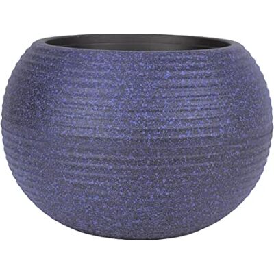 The HC Companies 10 Inch Atlas Sphere Planter Lightweight Decorative Round Indoor Outdoor Plastic Plant Pot for Herbs and Flowers, Blue The HC Companies 10 Inch Atlas Sphere Planter Lightweight Decorative Round Indoor Outdoor Plastic Plant Pot for Herbs and Flowers, Blue