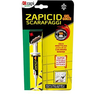 ZAPI Garden cid Gel Gocce Scarafaggi Gel Siringa Insetticida Gel Scarafaggi in Siringa, Esca Insetticida Scarafaggi in Gocce Gel Pronto Uso, Insetticida Esterno ed Interno, 5g ZAPI Garden cid Gel Gocce Scarafaggi Gel Siringa Insetticida Gel Scarafaggi in Siringa, Esca Insetticida Scarafaggi in Gocce Gel Pronto Uso, Insetticida Esterno ed Interno, 5g
