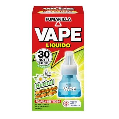 VAPE Zanzare Ricarica Liquida Herbal 30 Notti 15Ml (1 Unità) VAPE Zanzare Ricarica Liquida Herbal 30 Notti 15Ml (1 Unità)