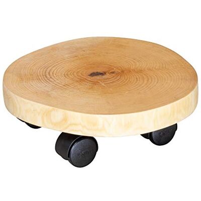 WAGNER Carrello per Piante Tronco D’Albero Unica Ø 25-30 x 8 cm I per Interni, Betulla in Legno massello FSC®,Naturale, Oliato I Carrello per Fiori con Ruote I Portata 100 kg I Fatto in UE- WAGNER Carrello per Piante Tronco D’Albero Unica Ø 25-30 x 8 cm I per Interni, Betulla in Legno massello FSC®,Naturale, Oliato I Carrello per Fiori con Ruote I Portata 100 kg I Fatto in UE-