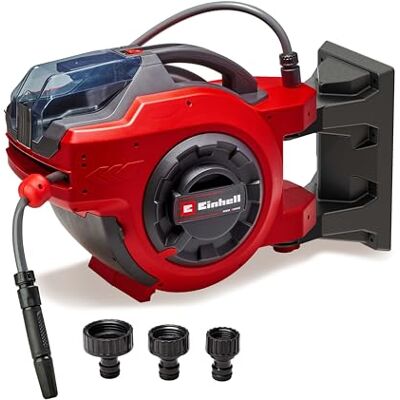 Einhell Tamburo avvolgitubo a batteria GE-HR 18/30 Li-Solo Power X-Change (avvolgitubo automatico, orientabile fino a 180°, supporto a parete, tubo e irroratore, manichetta da 30 m, senza batteria) Einhell Tamburo avvolgitubo a batteria GE-HR 18/30 Li-Solo Power X-Change (avvolgitubo automatico, orientabile fino a 180°, supporto a parete, tubo e irroratore, manichetta da 30 m, senza batteria)