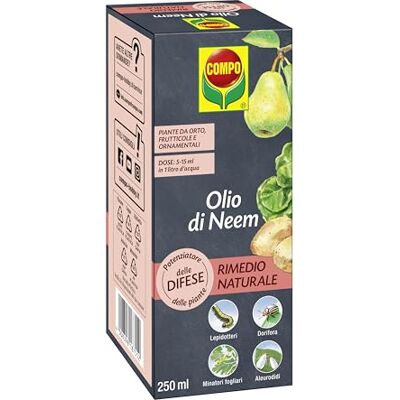 Compo Olio di Neem, Contro Afidi e Lepidotteri, Concentrato, 250ml Compo Olio di Neem, Contro Afidi e Lepidotteri, Concentrato, 250ml