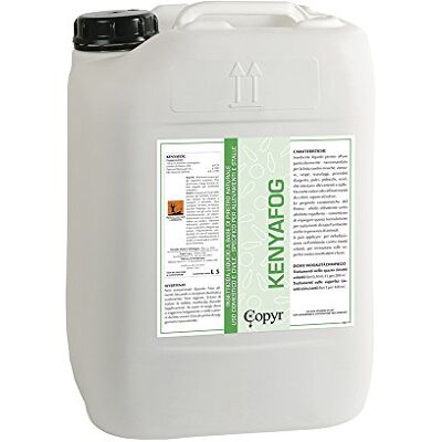 COPYR Kenyafog: Insetticida pronto all'uso contro insetti volanti, mosche, zanzare, vespe calabroni, scarafaggi Tanica 5 L COPYR Kenyafog: Insetticida pronto all'uso contro insetti volanti, mosche, zanzare, vespe calabroni, scarafaggi Tanica 5 L