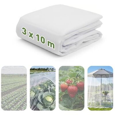 Sekey 32 g/m² Rete per Insetti 3 x 10 m, Rete per Uccelli Giardino, Protezione Dagli Insetti, Rete per Orto Rialzato, Tunnel per Serra, Rete Anti-Uccelli per Alberi da Frutto Sekey 32 g/m² Rete per Insetti 3 x 10 m, Rete per Uccelli Giardino, Protezione Dagli Insetti, Rete per Orto Rialzato, Tunnel per Serra, Rete Anti-Uccelli per Alberi da Frutto