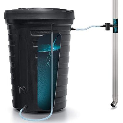 Prosperplast Serbatoio per acqua di pioggia Raincan 210l, dimensioni 648 x 648 x 928 mm, colore nero + set di accessori Prosperplast Serbatoio per acqua di pioggia Raincan 210l, dimensioni 648 x 648 x 928 mm, colore nero + set di accessori