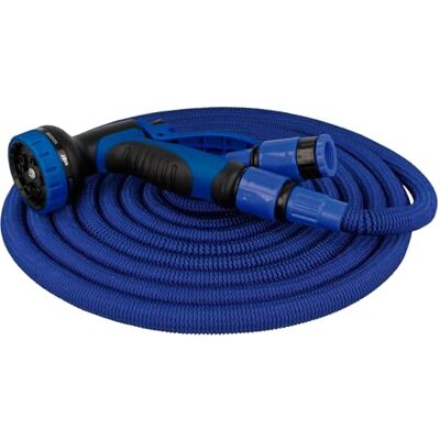 Amig Tubo Flessibile Espandibile 15 metri Include Accessori e Pistola per l'Irrigazione con 9 Funzioni Supporta Fino a 6 bar di Pressione Colore Blu Doppio Lattice Amig Tubo Flessibile Espandibile 15 metri Include Accessori e Pistola per l'Irrigazione con 9 Funzioni Supporta Fino a 6 bar di Pressione Colore Blu Doppio Lattice