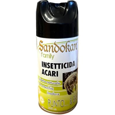 Sandokan Anti-Acaro Insetticida ad Azione abbattente Tac Spray 300ml contro acari mosche e zanzare a base di piretro naturale per Interni ed Esteni Sandokan Anti-Acaro Insetticida ad Azione abbattente Tac Spray 300ml contro acari mosche e zanzare a base di piretro naturale per Interni ed Esteni