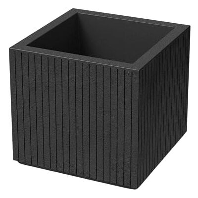 Prosperplast Vaso Coro Square Carbone Ø40x36 Prosperplast Vaso Coro Square Carbone Ø40x36