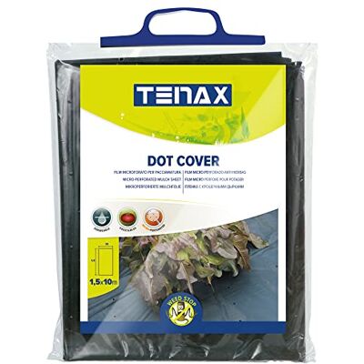 TENAX DOT Cover 1,50x10 m Nero, Film microforato antierbacce per pacciamatura, Ideale per ortaggi e Fragole (Busta) TENAX DOT Cover 1,50x10 m Nero, Film microforato antierbacce per pacciamatura, Ideale per ortaggi e Fragole (Busta)