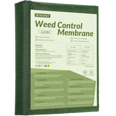 Velway Telo Pacciamatura 1x10M Biodegradabile 80g/m² Telo Anti Erbacce per Orto Giardino Tessuto Permeabile all'Acqu Compostabile Stabilizzazione ai Raggi UV Barriere Contro Le Erbe Infestanti Velway Telo Pacciamatura 1x10M Biodegradabile 80g/m² Telo Anti Erbacce per Orto Giardino Tessuto Permeabile all'Acqu Compostabile Stabilizzazione ai Raggi UV Barriere Contro Le Erbe Infestanti