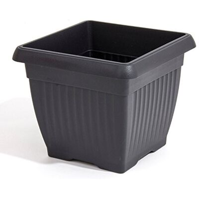 Prosperplast Terra Pot 25.2l., Dimensions (mm) 370x370x300, colore antracite Prosperplast Terra Pot 25.2l., Dimensions (mm) 370x370x300, colore antracite