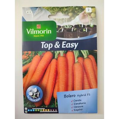 Vilmorin CAROTA Bolero Ibrida F1 Set da 10 Bustine da 2 Grammi Ciascuna Semi di Pianta Vilmorin CAROTA Bolero Ibrida F1 Set da 10 Bustine da 2 Grammi Ciascuna Semi di Pianta