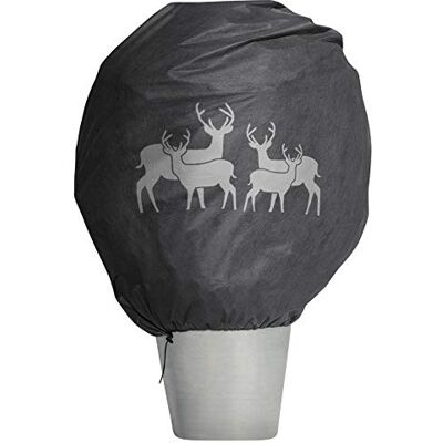 Windhager Copertura decorativa invernale in vello PROTECT XL, protezione dal gelo, pile da giardino, motivo cervo, 1,1 x 1,1 m, antracite, Windhager Copertura decorativa invernale in vello PROTECT XL, protezione dal gelo, pile da giardino, motivo cervo, 1,1 x 1,1 m, antracite,