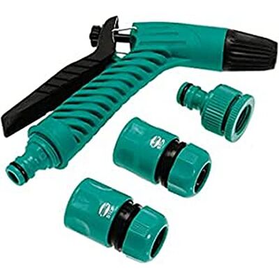 Amig Kit di Irrigazione con Pistola e Adattatore per Tubo Flessibile Include 2 Giunti Connettore per Rubinetto Per l'Uso nella Pulizia del Patio e del Giardino Facile da Installare Verde Amig Kit di Irrigazione con Pistola e Adattatore per Tubo Flessibile Include 2 Giunti Connettore per Rubinetto Per l'Uso nella Pulizia del Patio e del Giardino Facile da Installare Verde