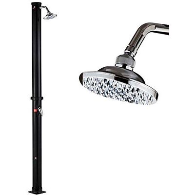 BAKAJI Doccia Solare per Giardino Piscina Esterno Campeggio Serbatoio 20Lt con Soffione Regolabile Miscelatore Acqua Calda Attacco Tubo da Giardino Dimensione 220 x 16,5 x 16,5 cm BAKAJI Doccia Solare per Giardino Piscina Esterno Campeggio Serbatoio 20Lt con Soffione Regolabile Miscelatore Acqua Calda Attacco Tubo da Giardino Dimensione 220 x 16,5 x 16,5 cm