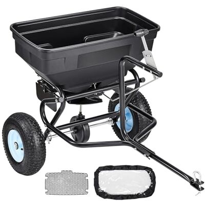 VEVOR Spandiconcime a Spinta capacità di 59 kg, Spandiconcime da Giardino Trainato con Pneumatici da 330 mm, 30 Impostazioni Regolabili, per Prato per Semi, Fertilizzanti, Sale, Antighiaccio VEVOR Spandiconcime a Spinta capacità di 59 kg, Spandiconcime da Giardino Trainato con Pneumatici da 330 mm, 30 Impostazioni Regolabili, per Prato per Semi, Fertilizzanti, Sale, Antighiaccio
