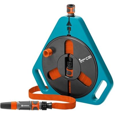Gardena Tubo piatto Classic roll-fix 20 con box: Box portatubo con tubo acqua (Ø 12 mm), dispositivo automatico di sicurezza, incl. lancia (757-20) Gardena Tubo piatto Classic roll-fix 20 con box: Box portatubo con tubo acqua (Ø 12 mm), dispositivo automatico di sicurezza, incl. lancia (757-20)