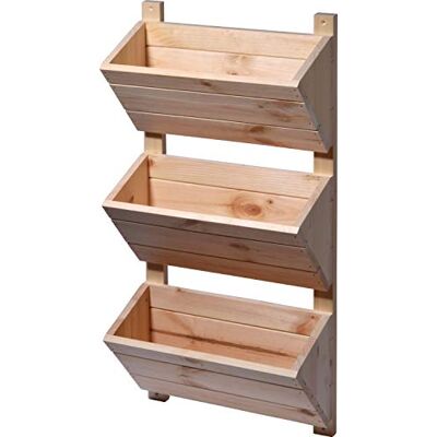 dobar ® Green Label Fioriera da Parete con 3 fioriere, Scala per Fiori in Legno, per Montaggio a Parete, Scala per Giardino, terrazza, Balcone, 38 x 17,5 x 79 cm, Colore Naturale dobar ® Green Label Fioriera da Parete con 3 fioriere, Scala per Fiori in Legno, per Montaggio a Parete, Scala per Giardino, terrazza, Balcone, 38 x 17,5 x 79 cm, Colore Naturale