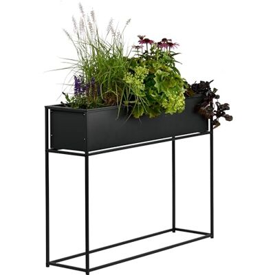dobar Fioriera in metallo su palafitte – aiuola rialzata in comoda altezza di lavoro circa 80 cm – Vaso per piante come divisorio per balcone e terrazza – 100 x 28 x 80 cm – antracite dobar Fioriera in metallo su palafitte – aiuola rialzata in comoda altezza di lavoro circa 80 cm – Vaso per piante come divisorio per balcone e terrazza – 100 x 28 x 80 cm – antracite