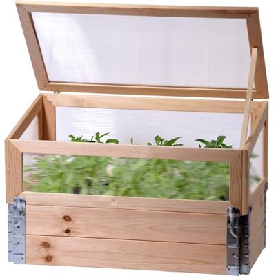 dobar Fioriera con Supporto, Misura L, in Legno Massiccio, con Coperchio, per la Coltivazione, per insalate, Verdure, piantine, 100 x 50 x 50 cm, Colore Naturale dobar Fioriera con Supporto, Misura L, in Legno Massiccio, con Coperchio, per la Coltivazione, per insalate, Verdure, piantine, 100 x 50 x 50 cm, Colore Naturale