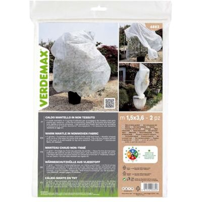 VERDEMAX 6883 2,2 x 4,4 m, 17 g/mq in Tessuto Non Tessuto Caldo Mantello (2 Pezzi) VERDEMAX 6883 2,2 x 4,4 m, 17 g/mq in Tessuto Non Tessuto Caldo Mantello (2 Pezzi)