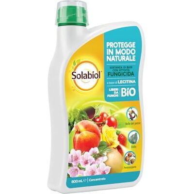 Solabiol Lecitina di Soia Concentrato, Corroborante Potenziatore delle difese delle piante da attacchi di funghi patogeni come oidio, ticchiolatura e ruggine. 800ML Solabiol Lecitina di Soia Concentrato, Corroborante Potenziatore delle difese delle piante da attacchi di funghi patogeni come oidio, ticchiolatura e ruggine. 800ML