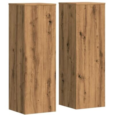 vidaXL Supporti Piante 2 pz Rovere Artigianale 33x33x100cm Multistrato, Supporto per Fiori, Supporto per vasi per Piante, Supporto per vasi per Piante vidaXL Supporti Piante 2 pz Rovere Artigianale 33x33x100cm Multistrato, Supporto per Fiori, Supporto per vasi per Piante, Supporto per vasi per Piante