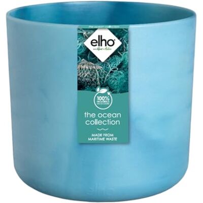 Elho the ocean collection round 22cm Vaso per piante Nata dal riciclaggio dei rifiuti del mare Materiale riciclato al 100% Blu Atlantico Elho the ocean collection round 22cm Vaso per piante Nata dal riciclaggio dei rifiuti del mare Materiale riciclato al 100% Blu Atlantico