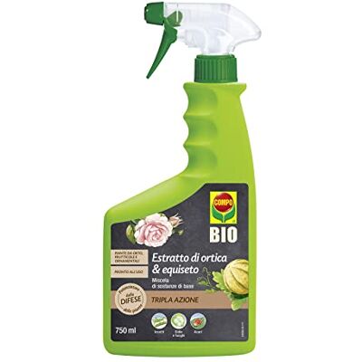 Compo BIO Tripla Azione, Estratto di Ortica & Equiseto, Potenziatore delle Difese delle Piante nei confronti di Insetti, Acari e Funghi, Pronto all'Uso, 100% Naturale, 750 ml Compo BIO Tripla Azione, Estratto di Ortica & Equiseto, Potenziatore delle Difese delle Piante nei confronti di Insetti, Acari e Funghi, Pronto all'Uso, 100% Naturale, 750 ml