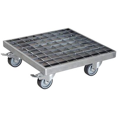 WAGNER Carrello per Piante Industrial Style 29 x 29 x 9,5 cm I Carrello per Fiori per Uso Interno + Esterno I Carrello con Vasca in Acciaio galvanizzato, griglia Argento I Portata 200 kg WAGNER Carrello per Piante Industrial Style 29 x 29 x 9,5 cm I Carrello per Fiori per Uso Interno + Esterno I Carrello con Vasca in Acciaio galvanizzato, griglia Argento I Portata 200 kg